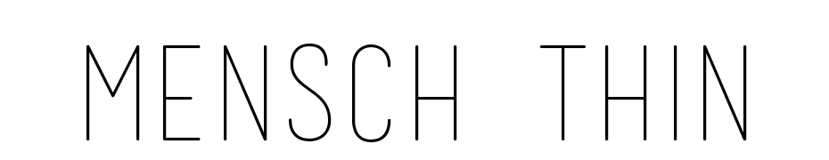 Mensch Thin Font Download Free
